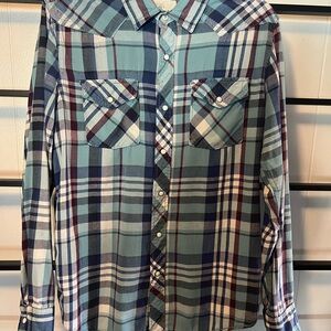 Women's Vintage ROEBUCK & CO, Snap up Medium Flannel, D2